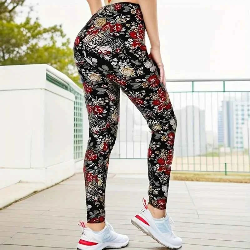 Floral Print High Elasticity Leggings