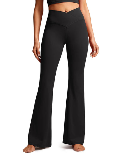 Leggings évasés à croisement pour femmes