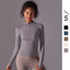 Top de Yoga con Cremallera Completa para Mujer con Aberturas para los Dedos