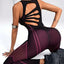 Chic Color-Block Women's Yoga Jumpsuit