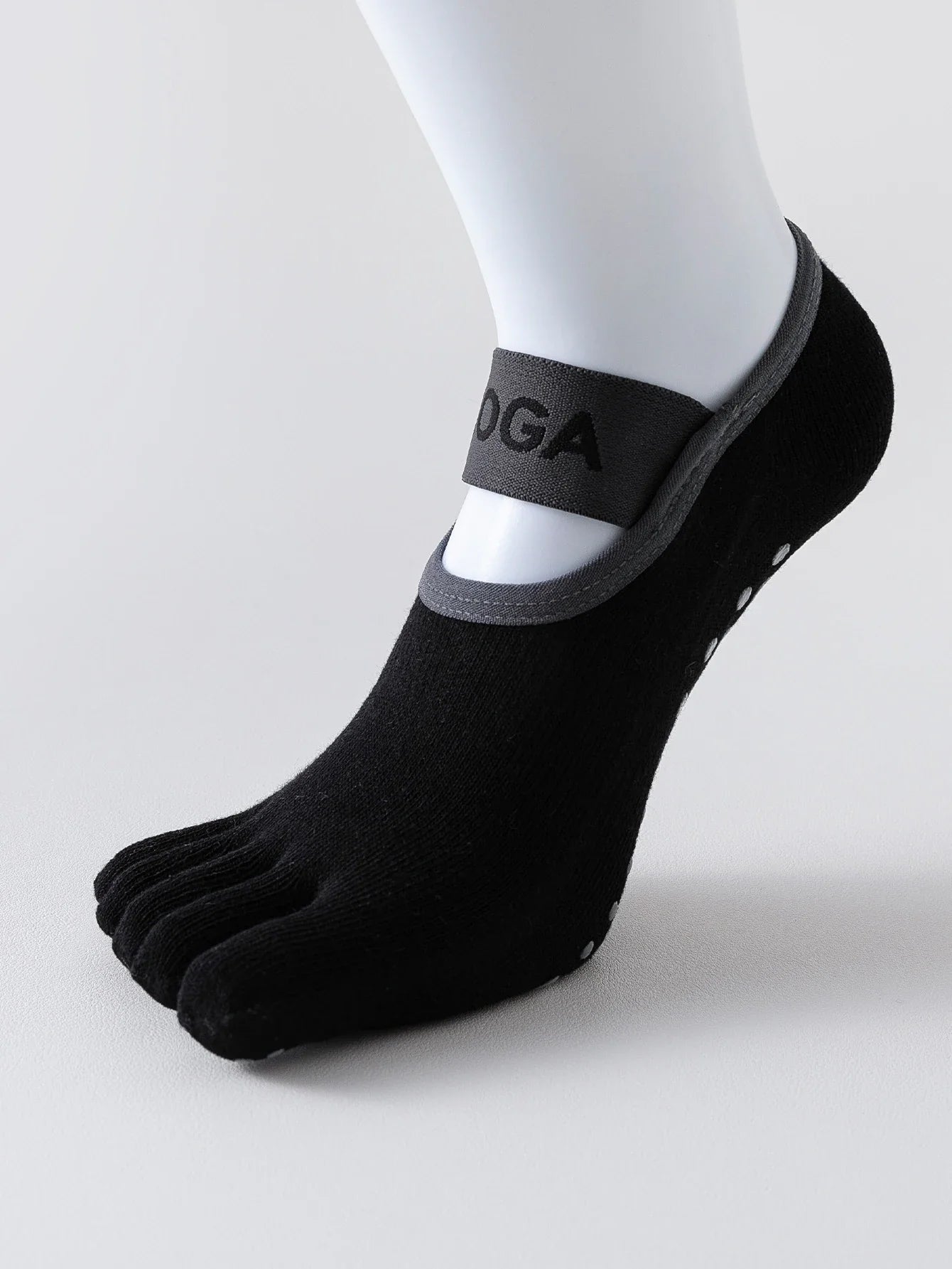 Chaussettes de yoga anti-dérapantes à cinq doigts pour femmes