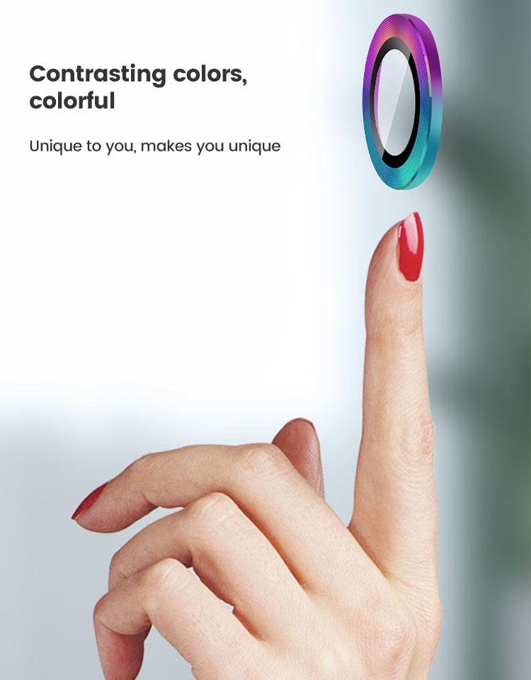 Titanium Alloy HD Camera Lens Protector for iPhone 12/13/14 Series - 9H Scratch-Resistant - Korvel