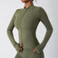 FitFlex Long Sleeve Zip Yoga Crop Top Jacket