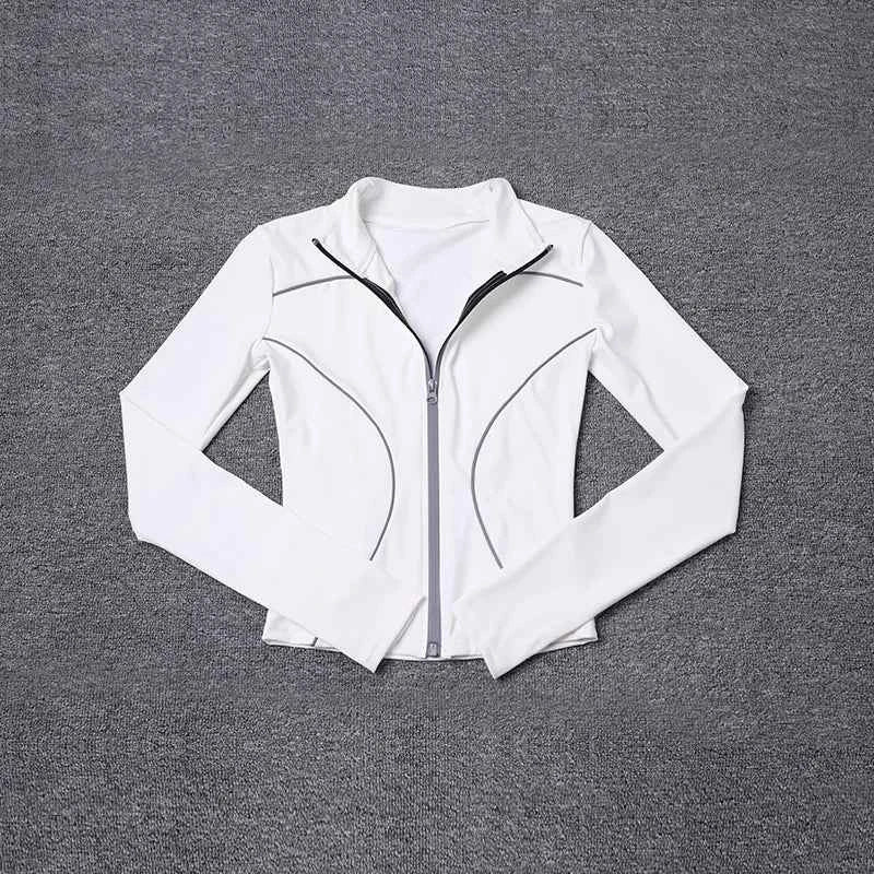 Chaqueta de Yoga Reflectante para Mujeres con Protección UV