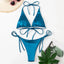 Ensemble de bikini brésilien en satin luxe ShimmerWave