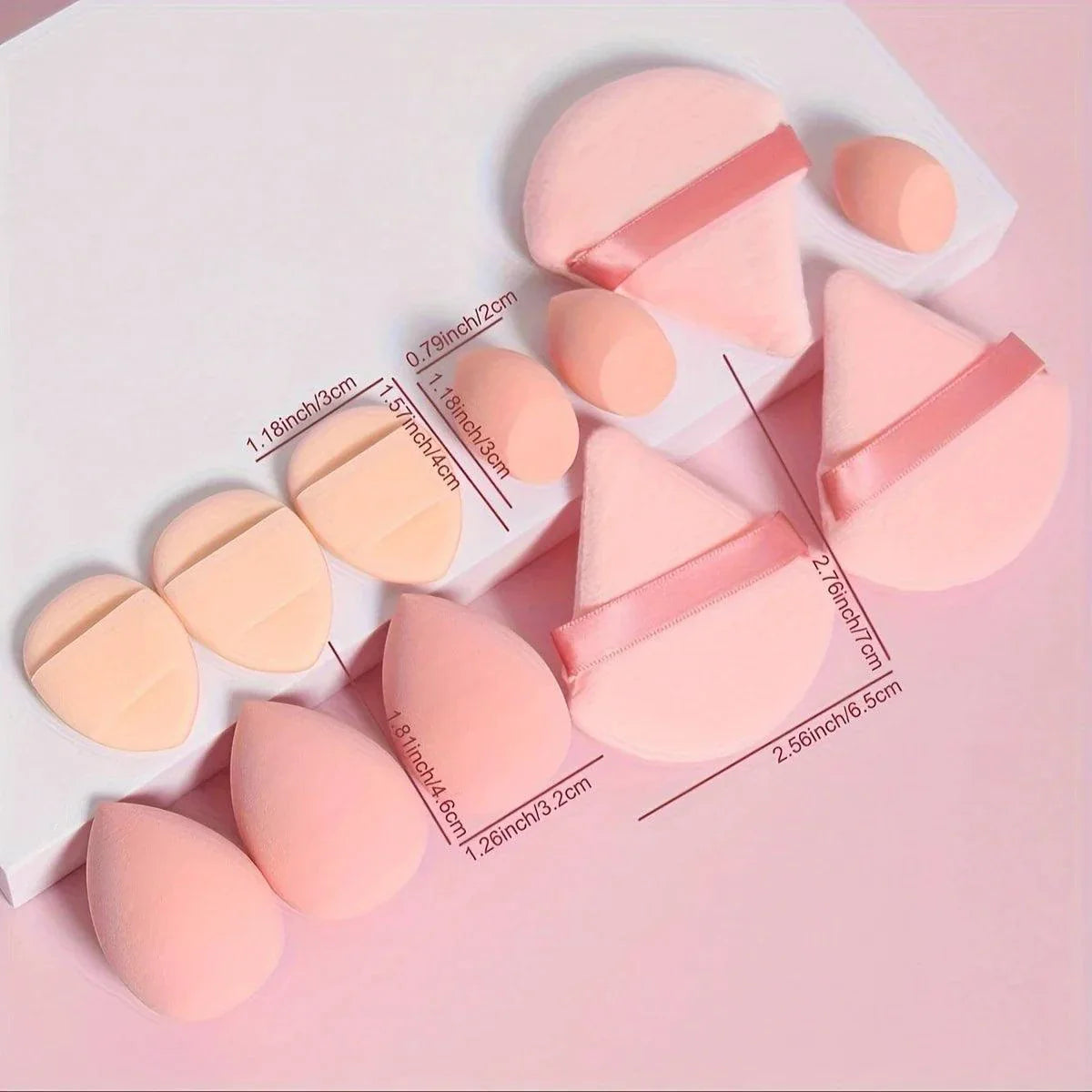 Juego de 12 Esponjas de Maquillaje Multiusos