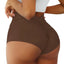 Shorts de sport taille haute avec fronces