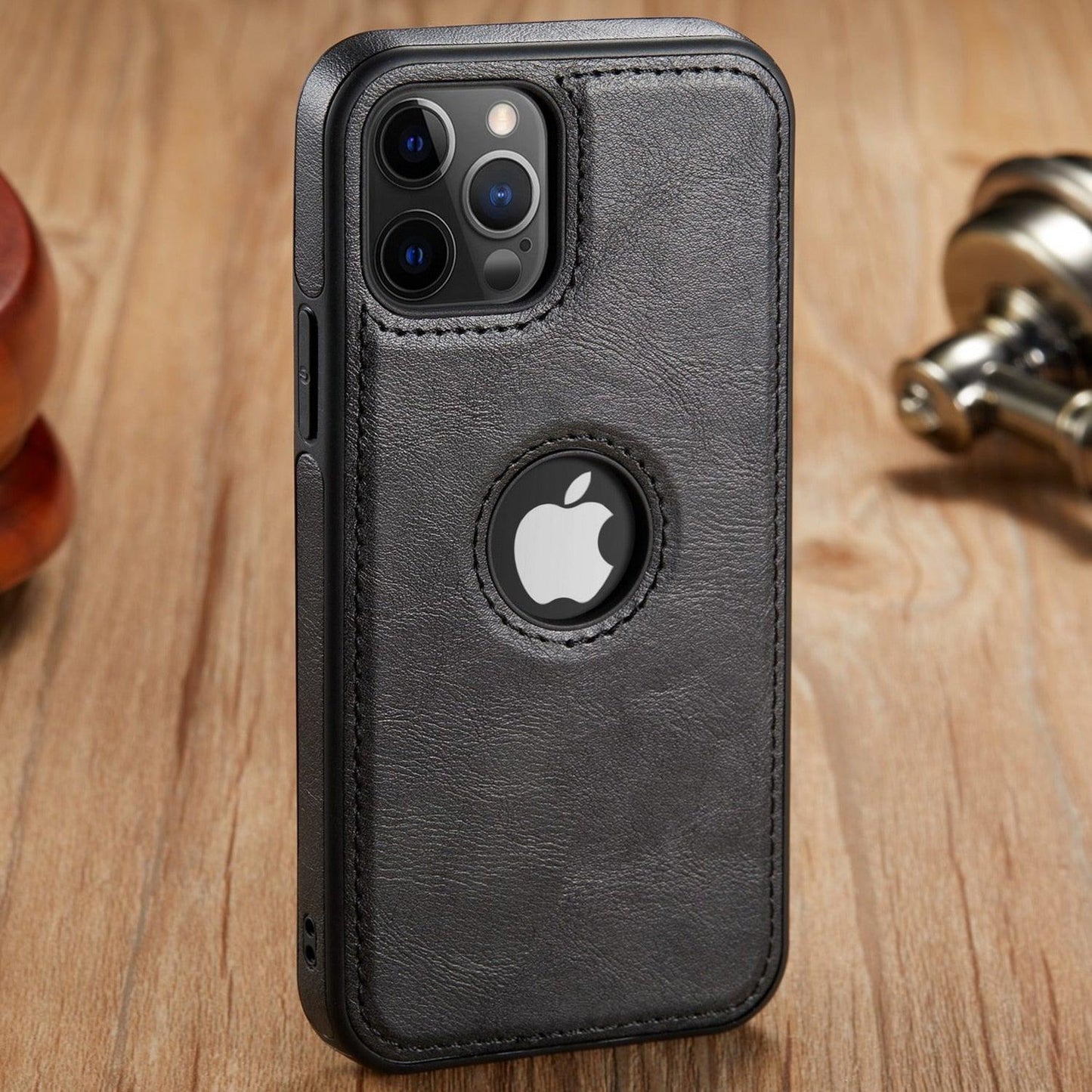 Coque de téléphone en cuir PU de luxe pour iPhone - Protection élégante