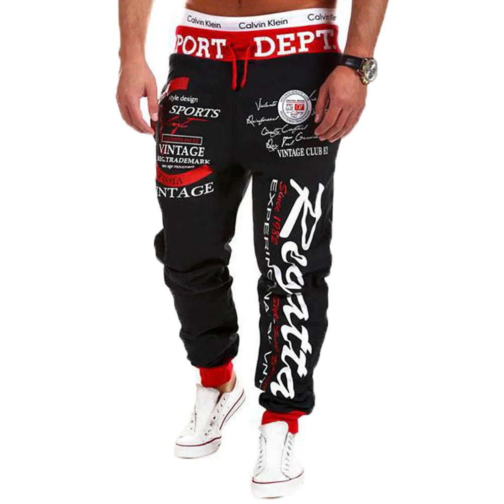 Men's Active Sweatpants with Drawstring and Elastic Waist