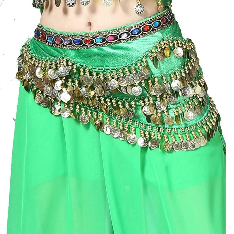 Vila&Yomi Premium Belly Dance Belt with Crystal Accents