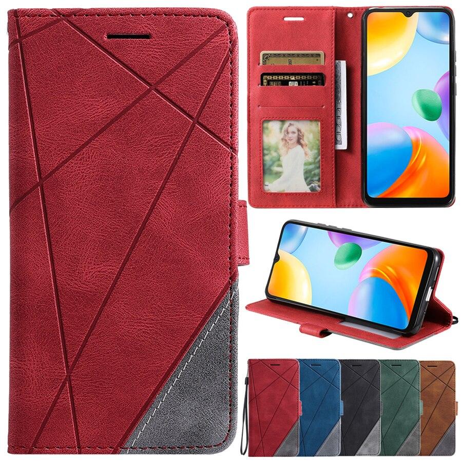 Étui en cuir à rabat portefeuille premium pour la série Xiaomi Redmi