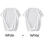 Paquete de 2 camisetas de algodón blancas unisex de corte holgado