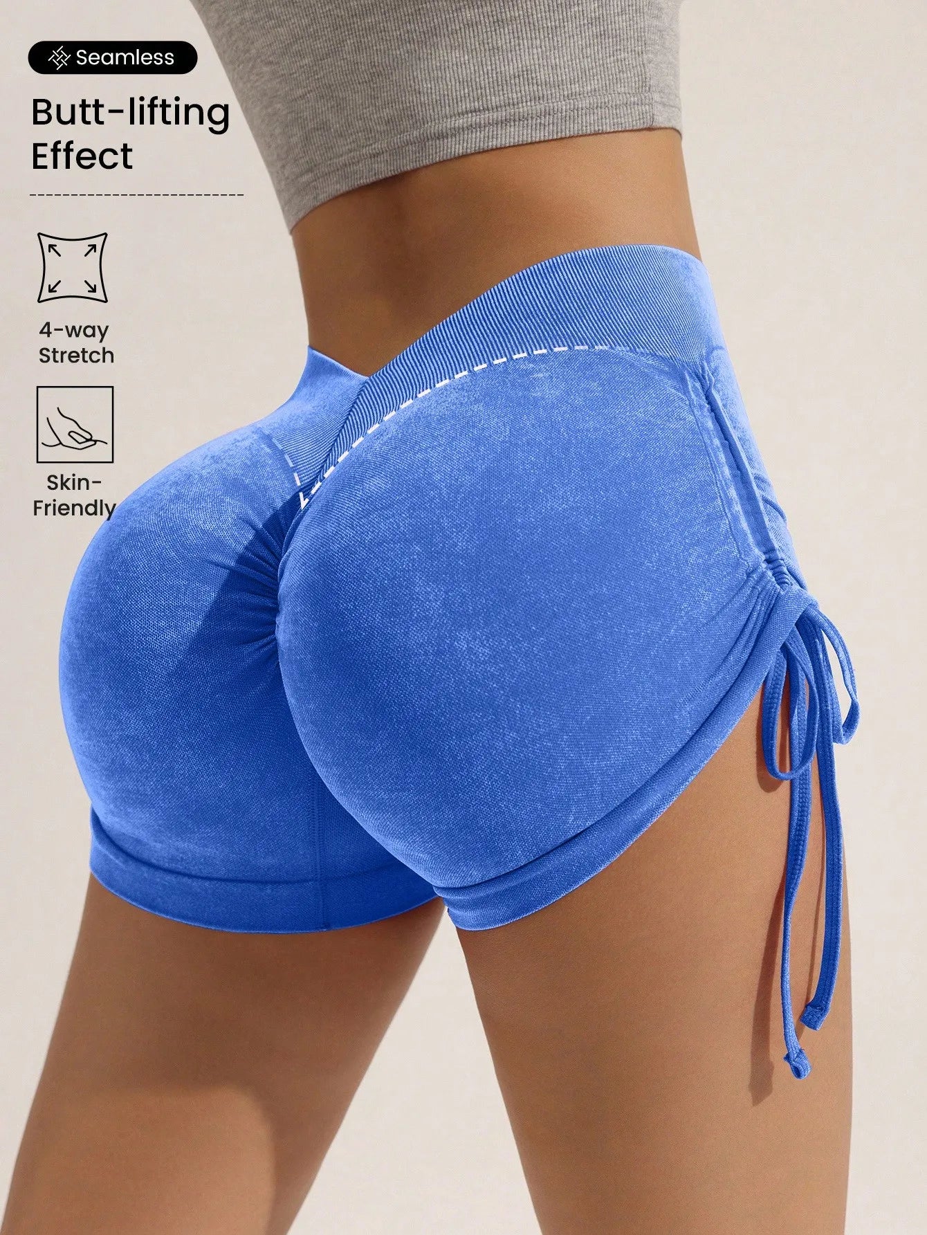 Shorts de yoga pour femmes MatteFit Peach Lift style euro