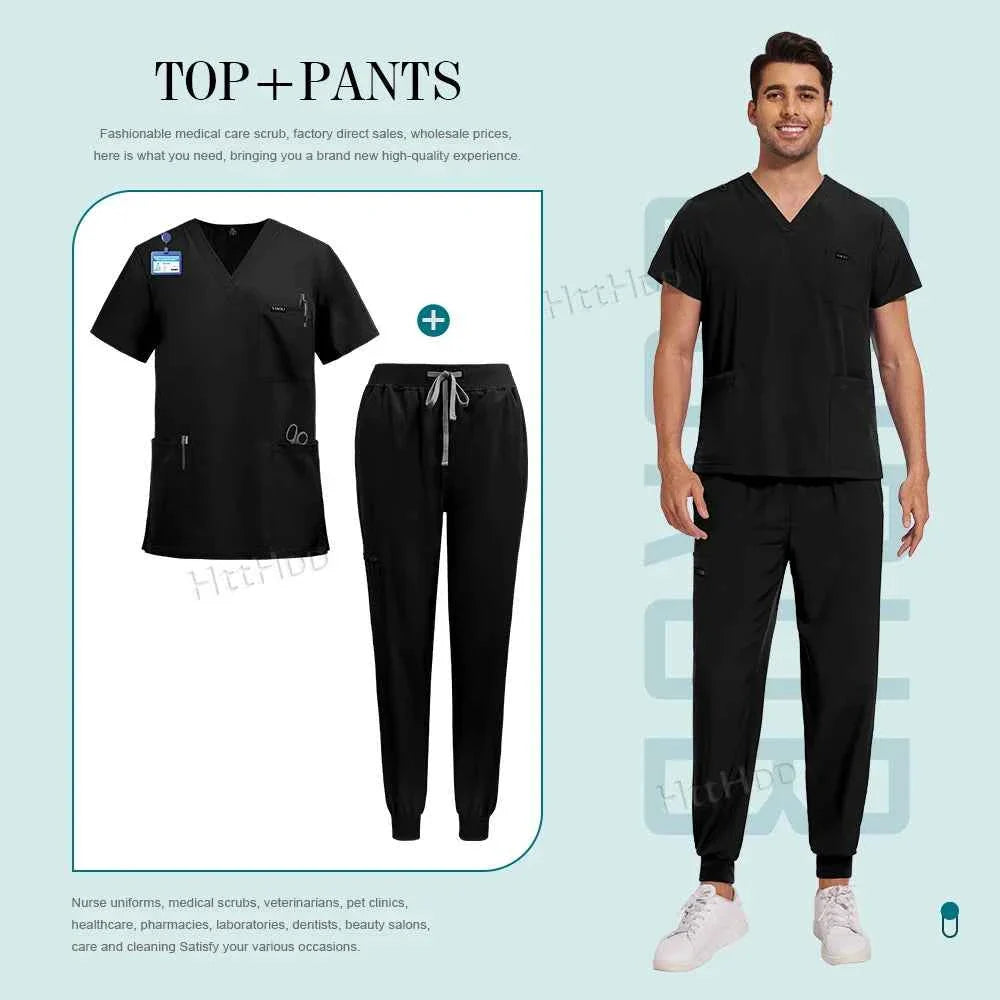 Unisex Multicolor Medical Scrub Sets