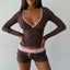 Casual Color-Block 2-Piece Set for Women