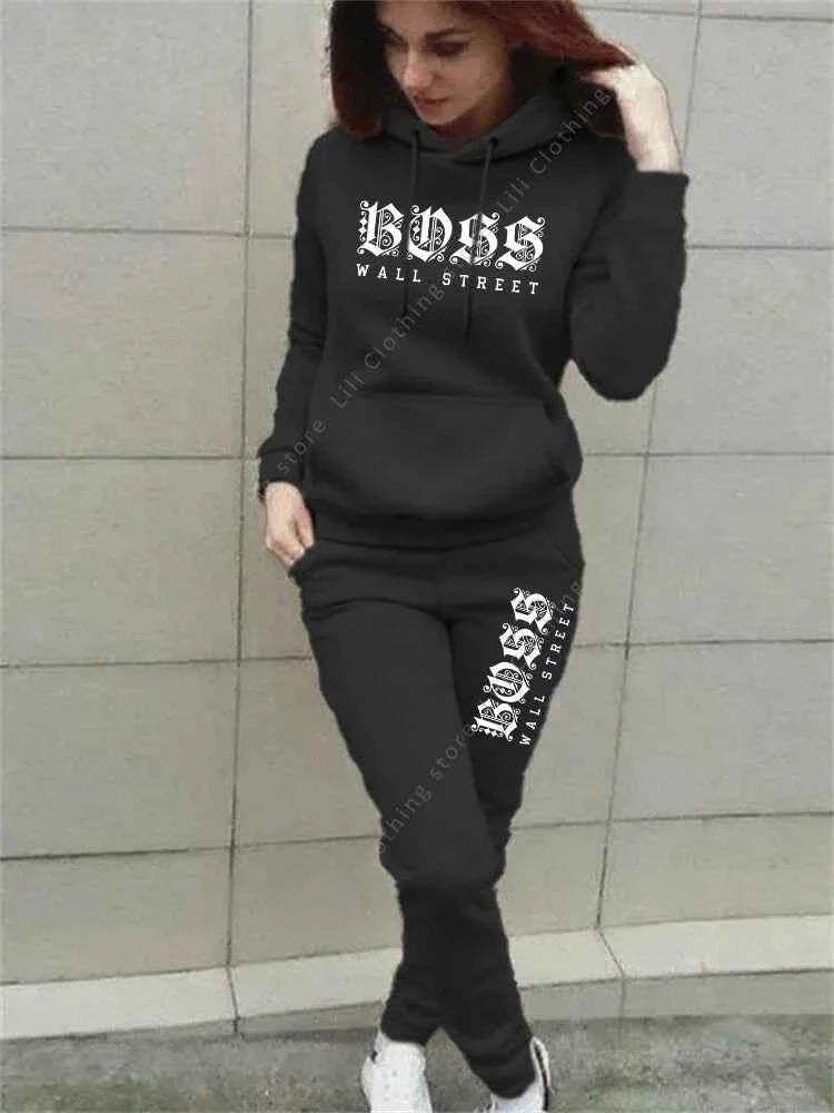 Ensemble de sweat à capuche et pantalon de survêtement de luxe pour femmes