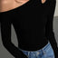 Sleek Spring Off-Shoulder Slim Crop Top