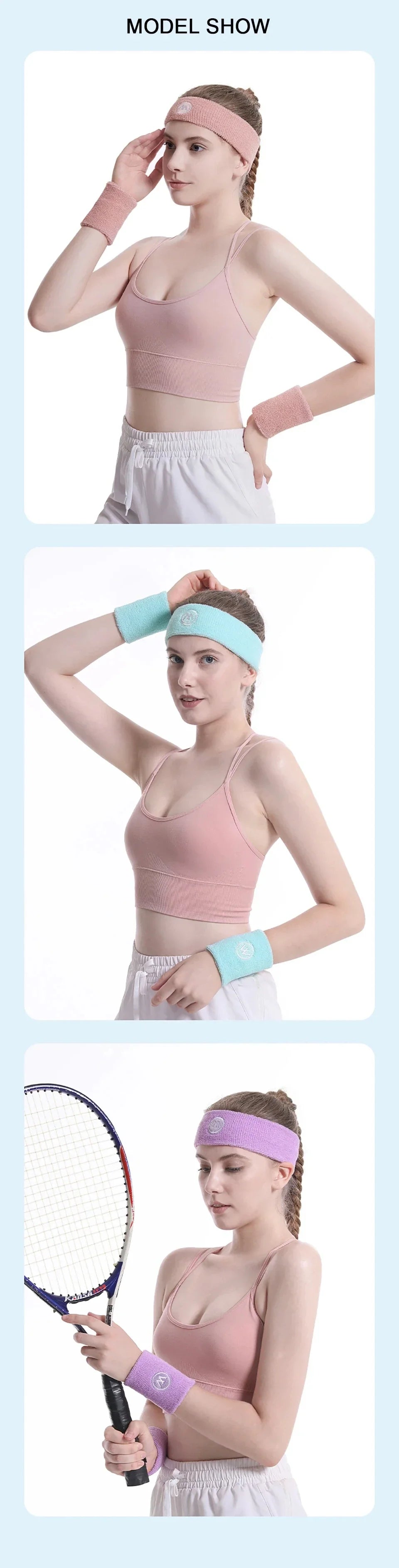 GOBYGO Exercise Headband and Wristband Set