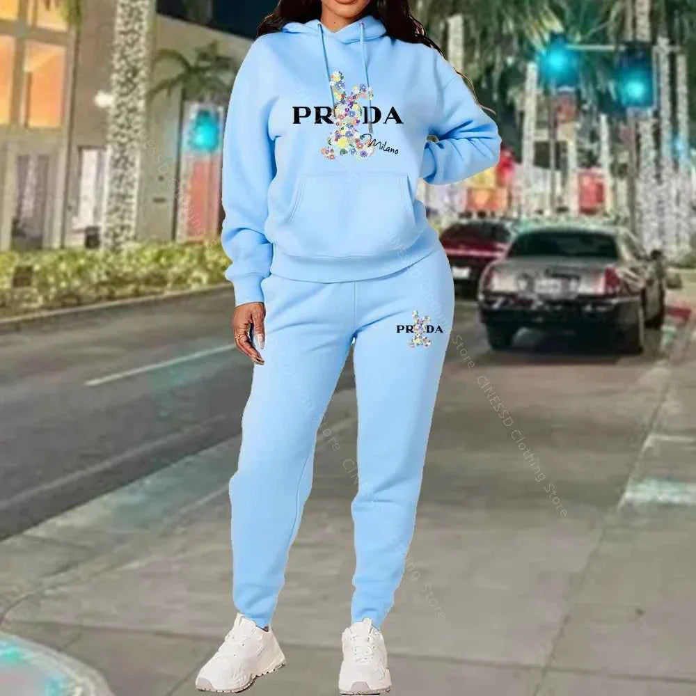 Conjunto de chándal de lujo para mujer de dos piezas en talla grande