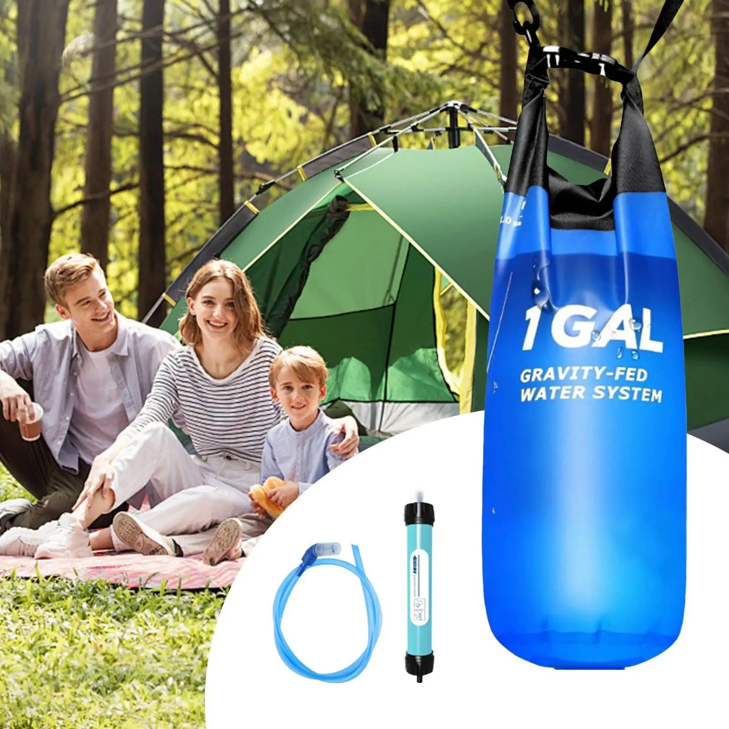 Filtre pliable AquaGuard : Pureté et hydratation portables