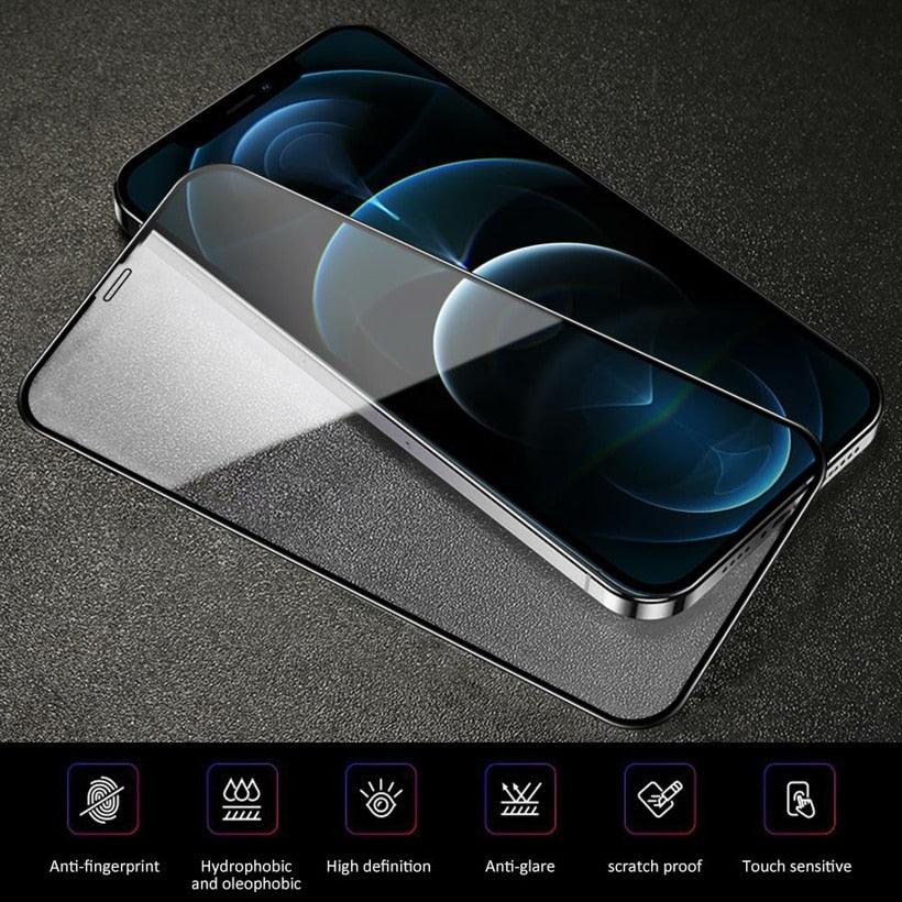 Protecteur d'écran en verre trempé 9D Full Cover pour iPhone