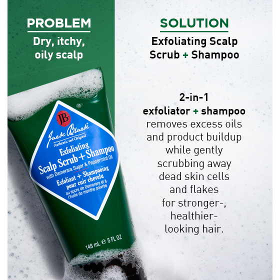 Jack Black Exfoliating Scalp Scrub & Shampoo 5 Oz