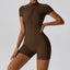 ZenFit Short Sleeve Zip Yoga Bodysuit