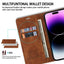 Étui portefeuille à rabat magnétique premium pour iPhone 14 Pro Max