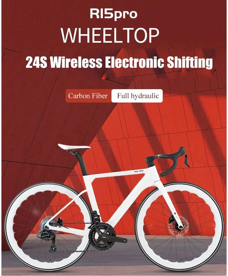 Bicyclette de route en carbone TWITTER R15pro - Vélo disc hydraulique pour hommes