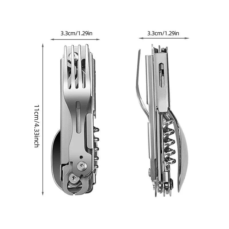 Couteau Portable Multifonction en Acier Inoxydable