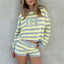 Y2K Striped Knit Sweater & Shorts Set
