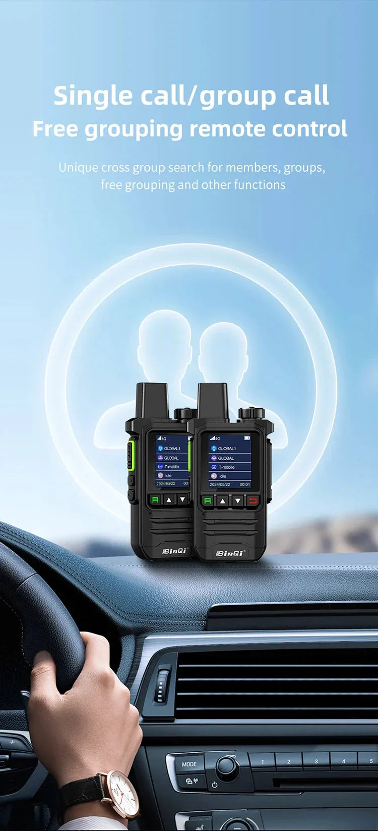 BINQI-K6 Talkie POC 4G - Dispositif de communication mondial