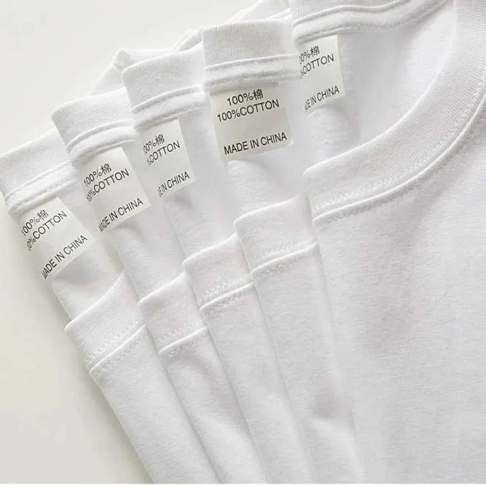 Paquete de 2 camisetas de algodón blancas unisex de corte holgado