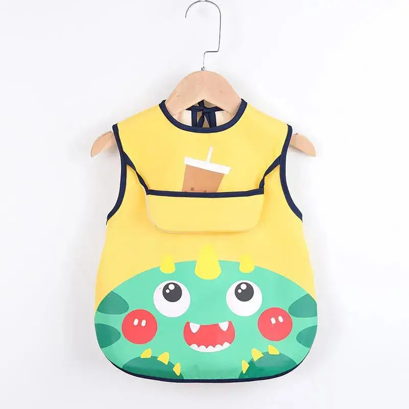 Bavoir imperméable à manches longues premium pour enfants