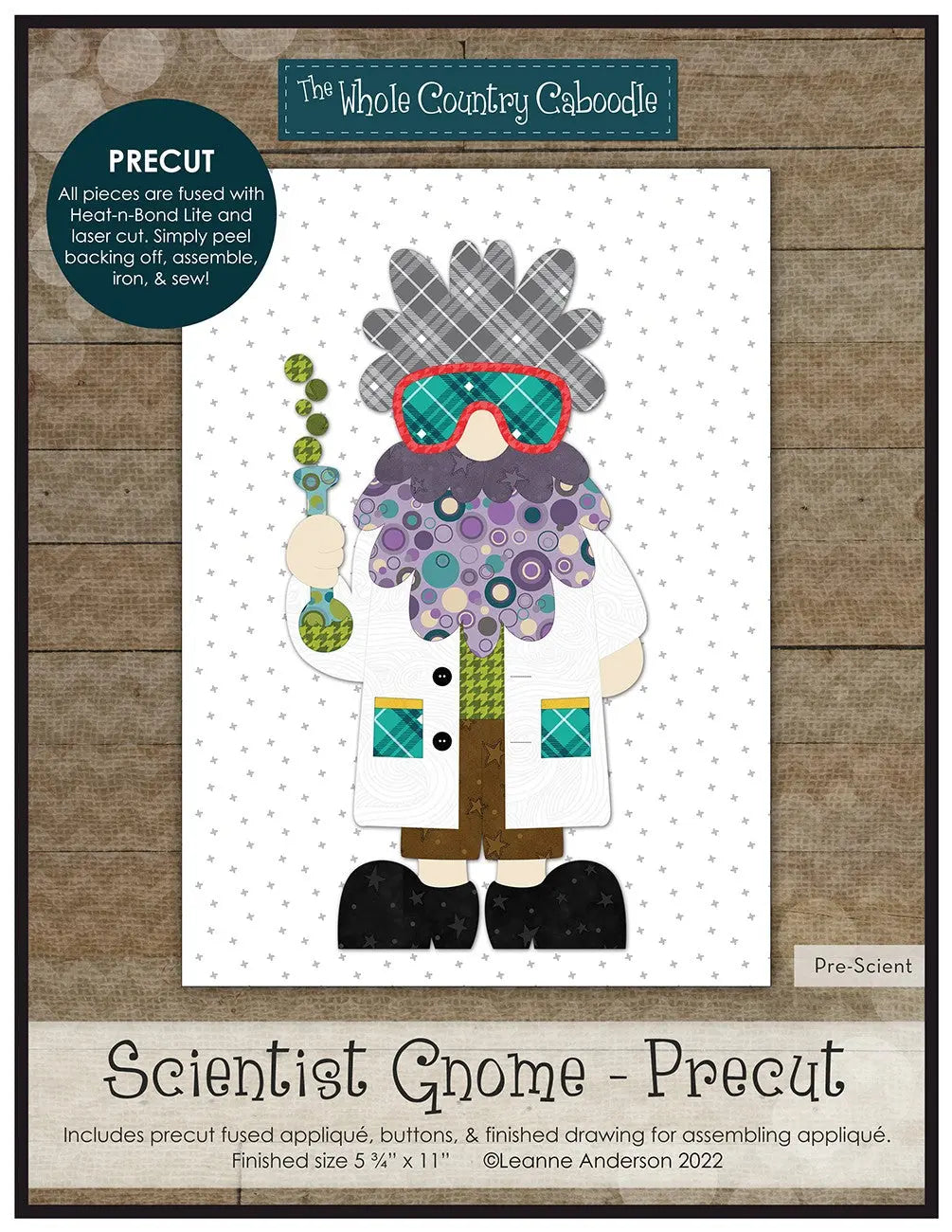 Pack d'appliqué fusionné prédécoupé Gnome Scientifique