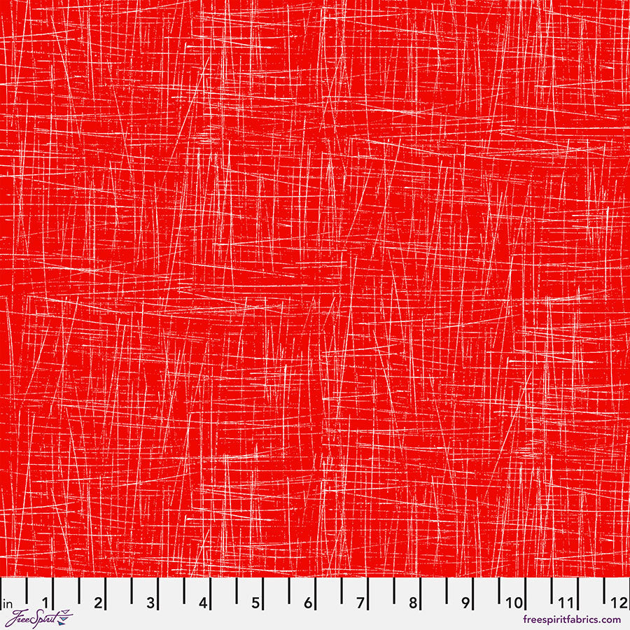Scratch Red Cotton Fabric - 44"/45" Per Yard