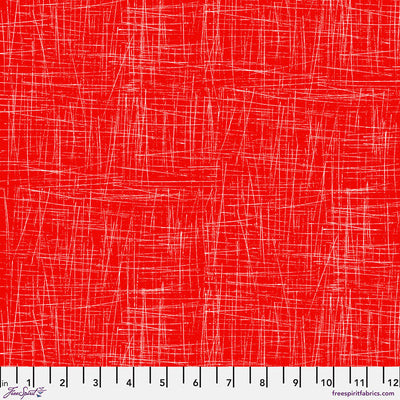 Tissu en coton rouge Scratch - 44"/45" par yard