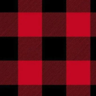 Tela de algodón de cuadros rojos de búfalo - Calidad premium