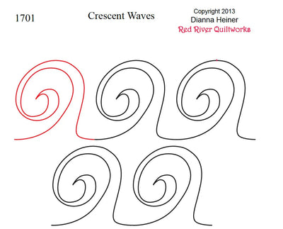 1701 Crescent Waves Pantograph - Elegant Sewing Pattern