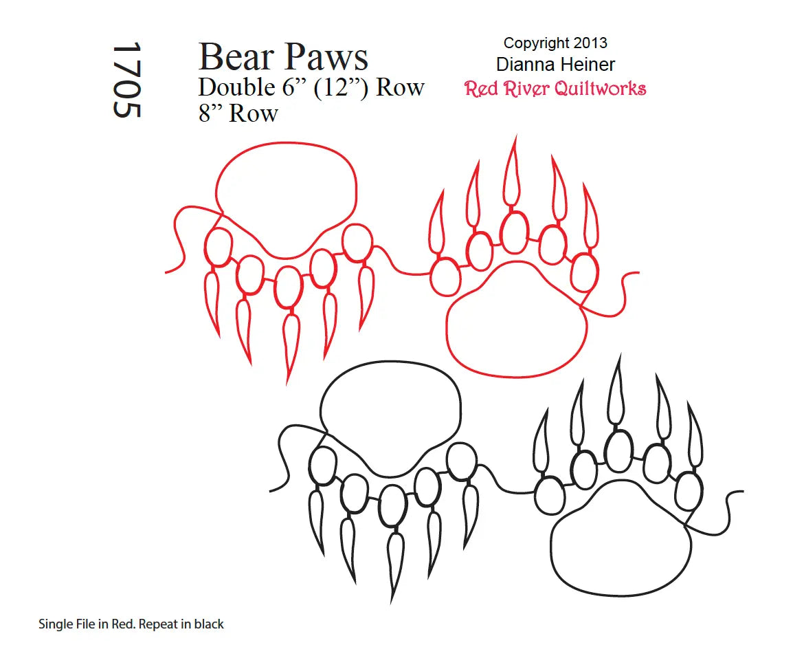 Pantógrafo Combo Bear Paws 1705 para acolchar
