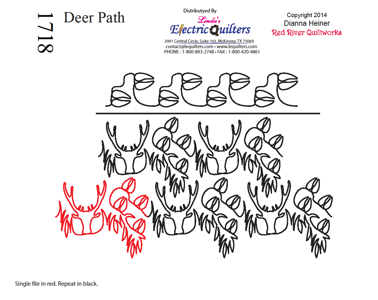 1718 Deer Path Pantograph - Elegant Sewing Pattern