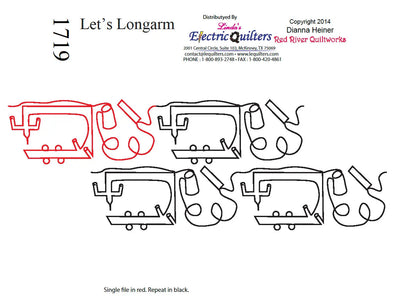 1719 Let's Longarm Pantograph - Premium Sewing Pattern