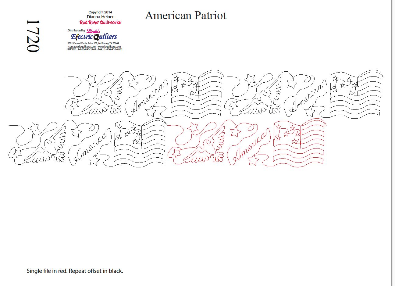1720 American Patriot Pantograph - Premium Sewing Pattern