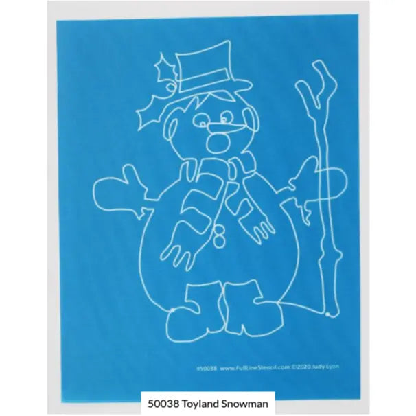 Toyland Snowman Stencil - 8 3/4" x 7 1/2"