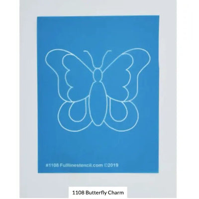 1108 Butterfly Charm Stencil - 3" x 3 3/4"