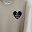 Personalizable Beige Heart Sweatshirt