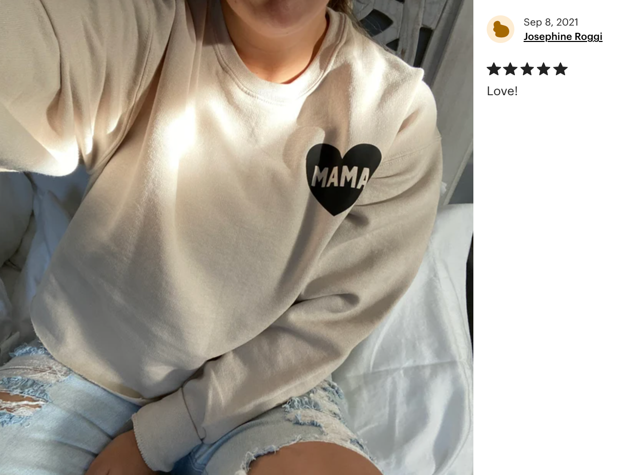 Personalizable Beige Heart Sweatshirt