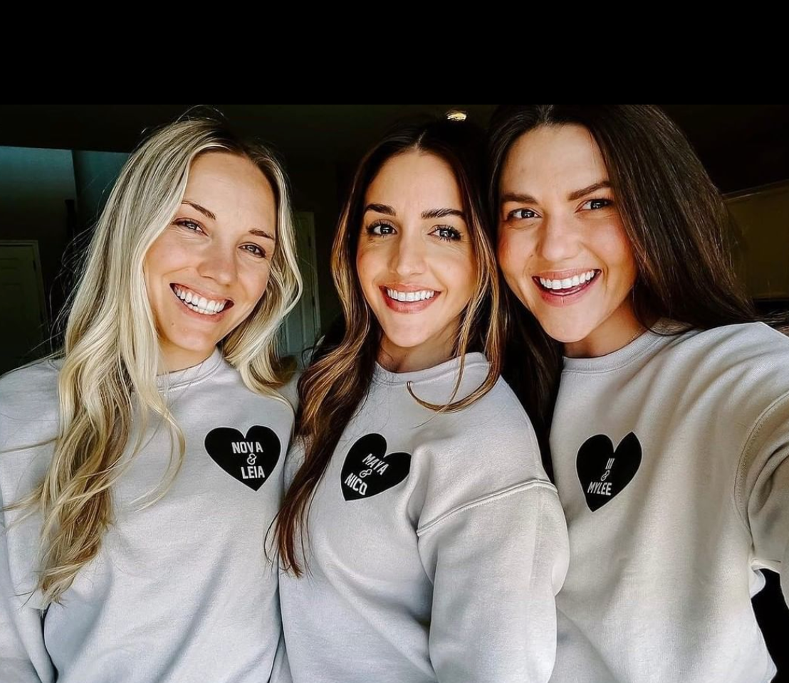 Personalizable Beige Heart Sweatshirt