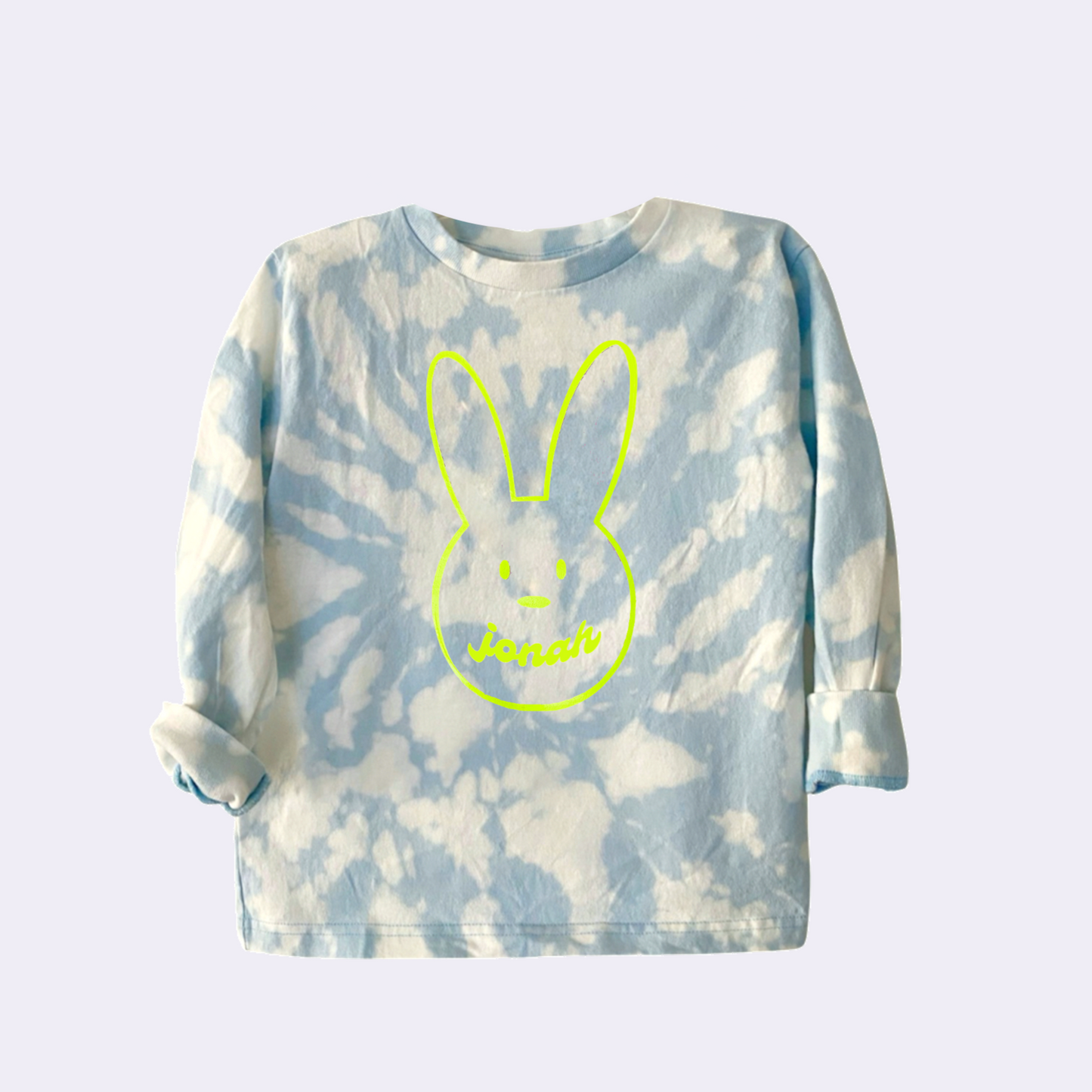 Camiseta de Niños Personalizada con Conejo Tie-Dye