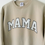 Collegiate Mama Beige Printed Sweatshirt